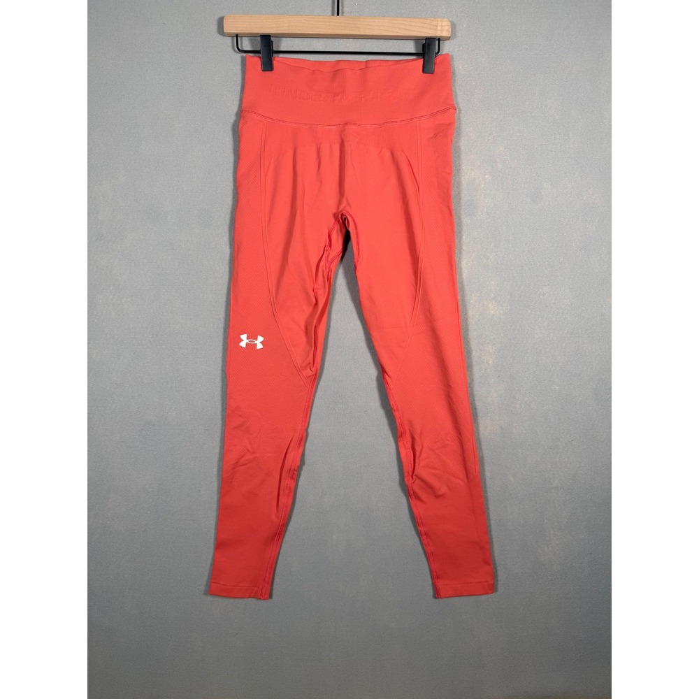 Under‎ Armour Womens HeatGear High Waisted Seamless Leggings Coral Yoga Medium